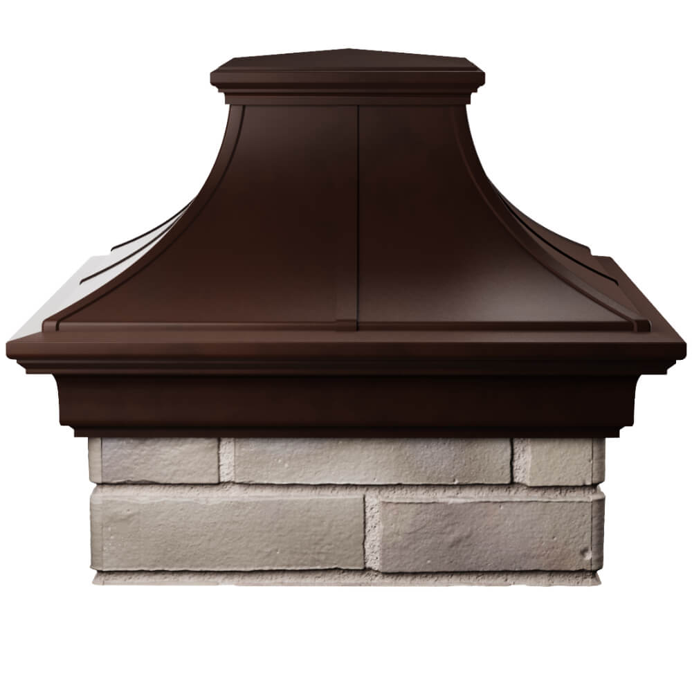 Колпак Zking Монблан Премиум Коричневый на столб 1.5х1.5 кирпича (385х385мм) Геленджик фото
