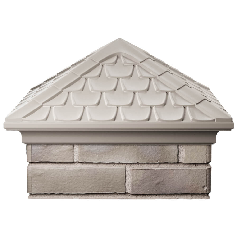 Колпак Zking Эльбрус Бежевый на столб 1.5х1.5 кирпича (385х385мм) Геленджик фото