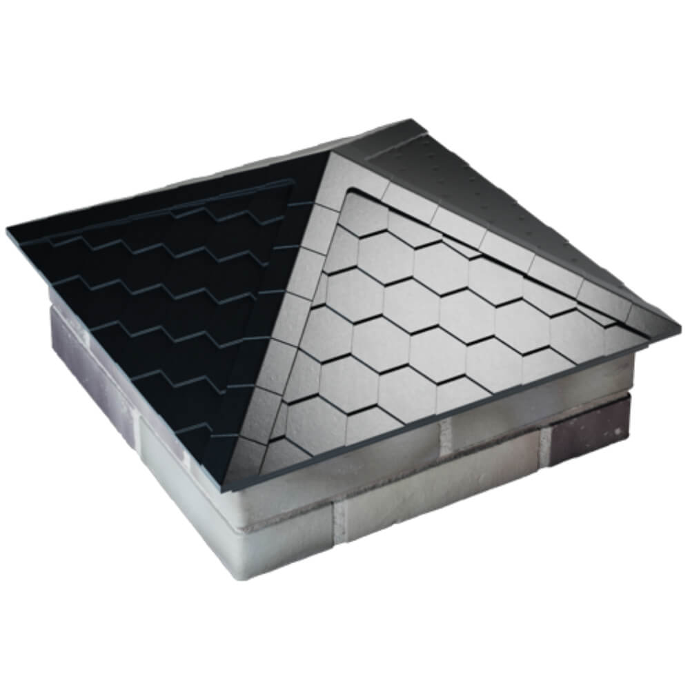 Колпак Zking Эверест Черный на столб 2х2 кирпича (535х535мм) Геленджик фото