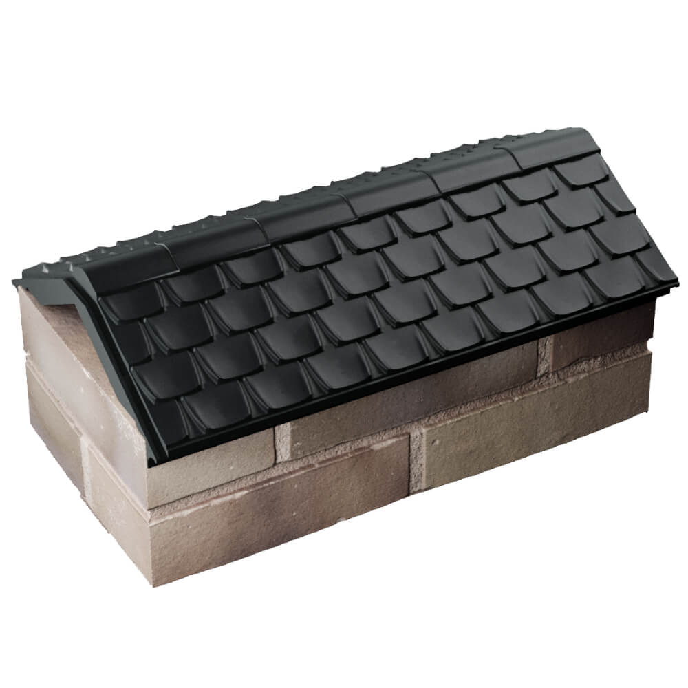 Парапет Zking Эльбрус Черный с посадкой на 1 кирпич (255мм) в Геленджике фото