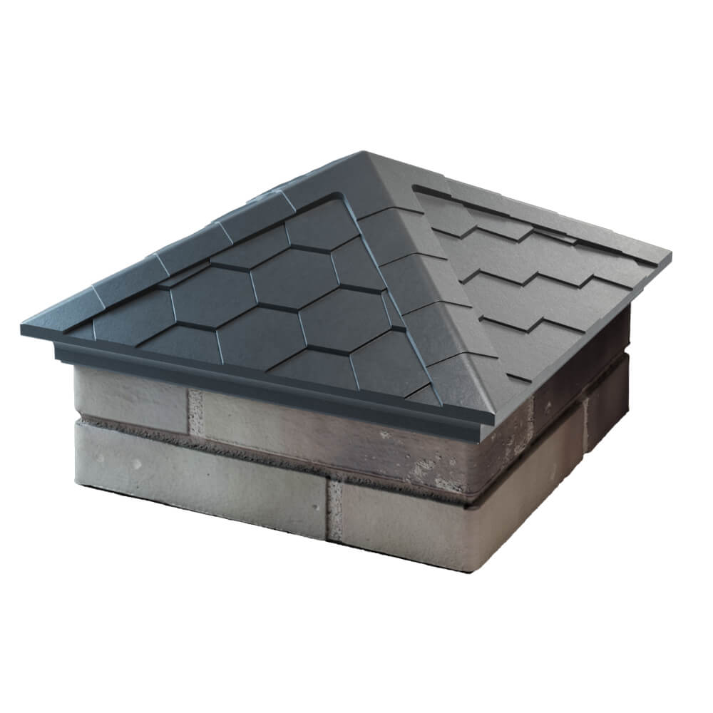 Колпак Zking Эверест Серый на столб 1.5х1.5 кирпича (390х390мм) в Геленджике фото