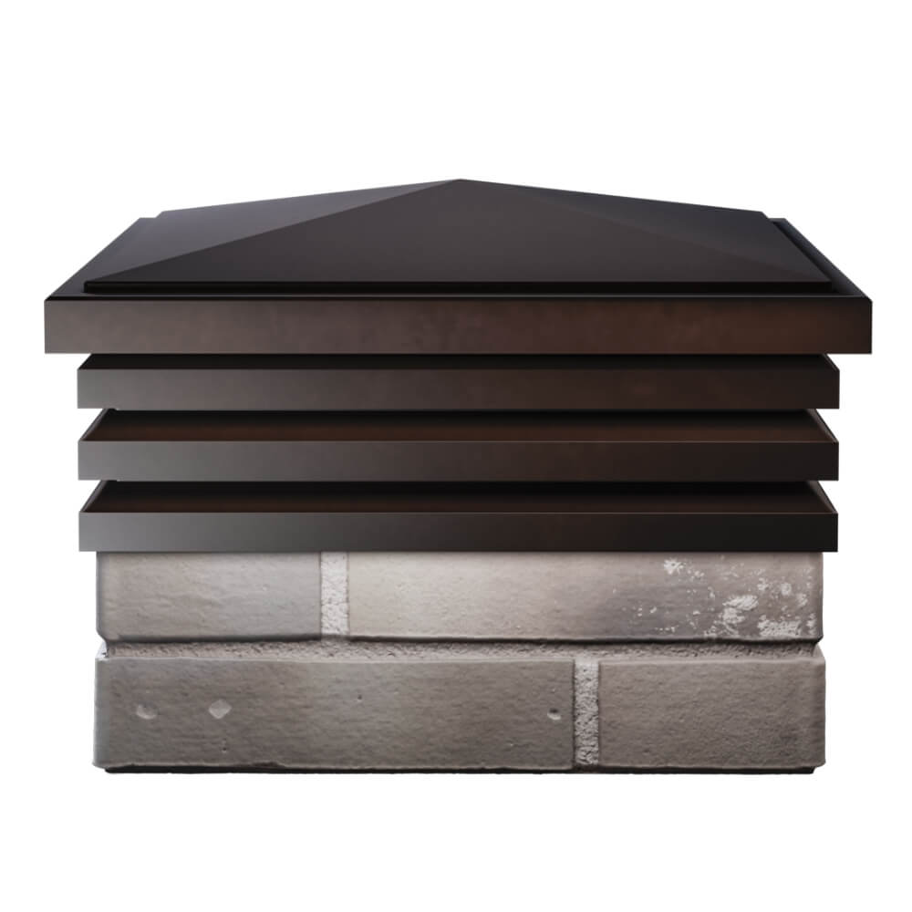 Колпак Zking Бона ХайТек Коричневый на столб 1.5х1.5 кирпича (385х385мм) Геленджик фото