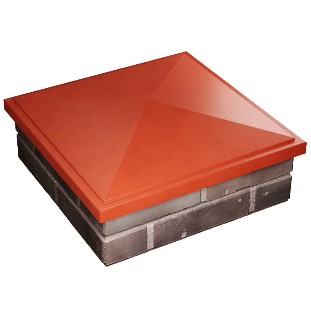 Колпак Zking БонаМоно Красный на столб 2х2 кирпича (515х515, 530х530мм) в Геленджике фото