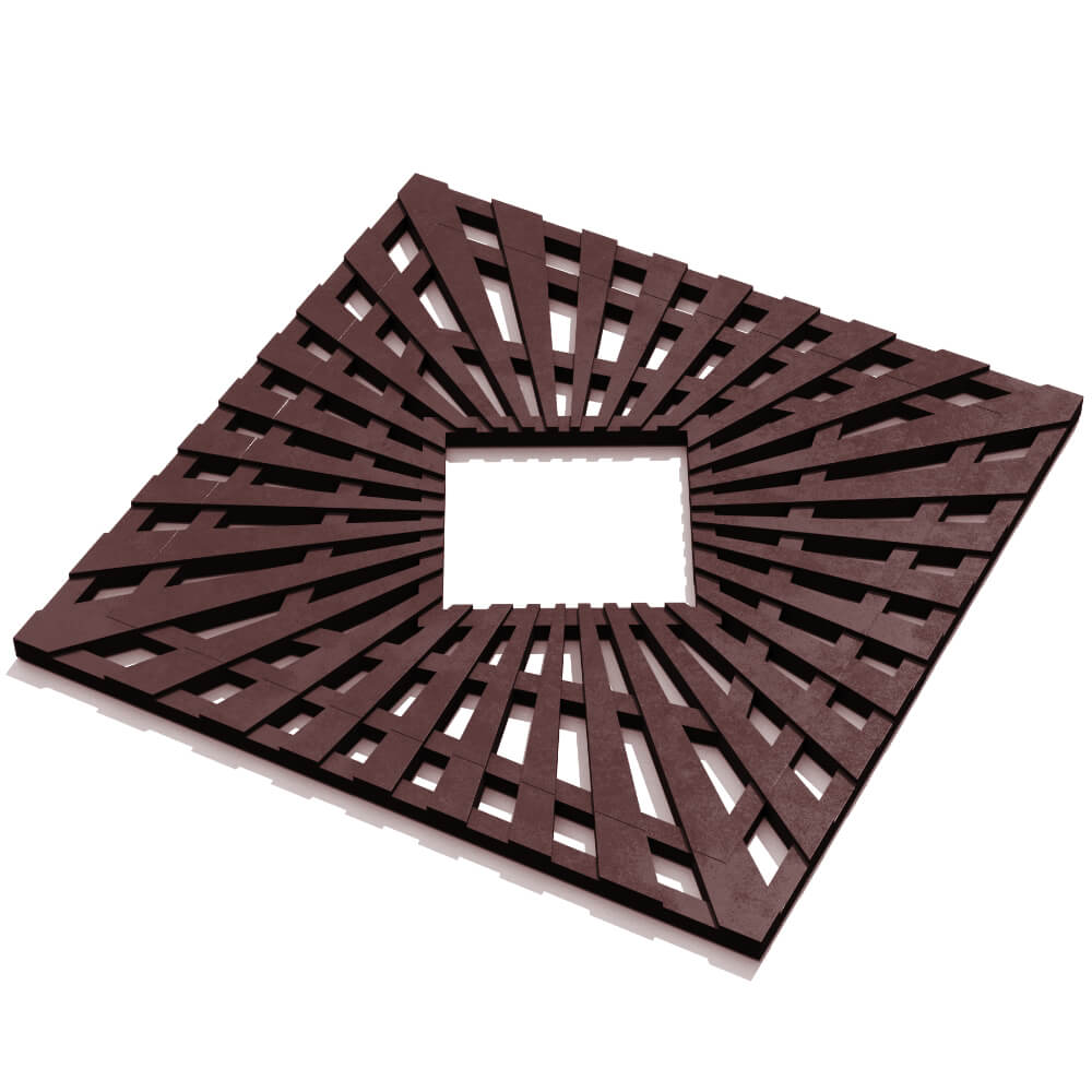 Приствольная решетка для дерева ZKING ATMOSPHERE 1.2х1.2м Коричневая в Геленджике фото