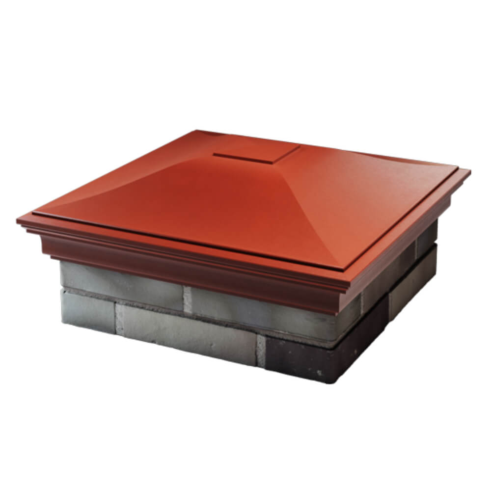 Колпак Zking Монблан Красный на столб 2х2 кирпича (515х515мм) в Геленджике фото