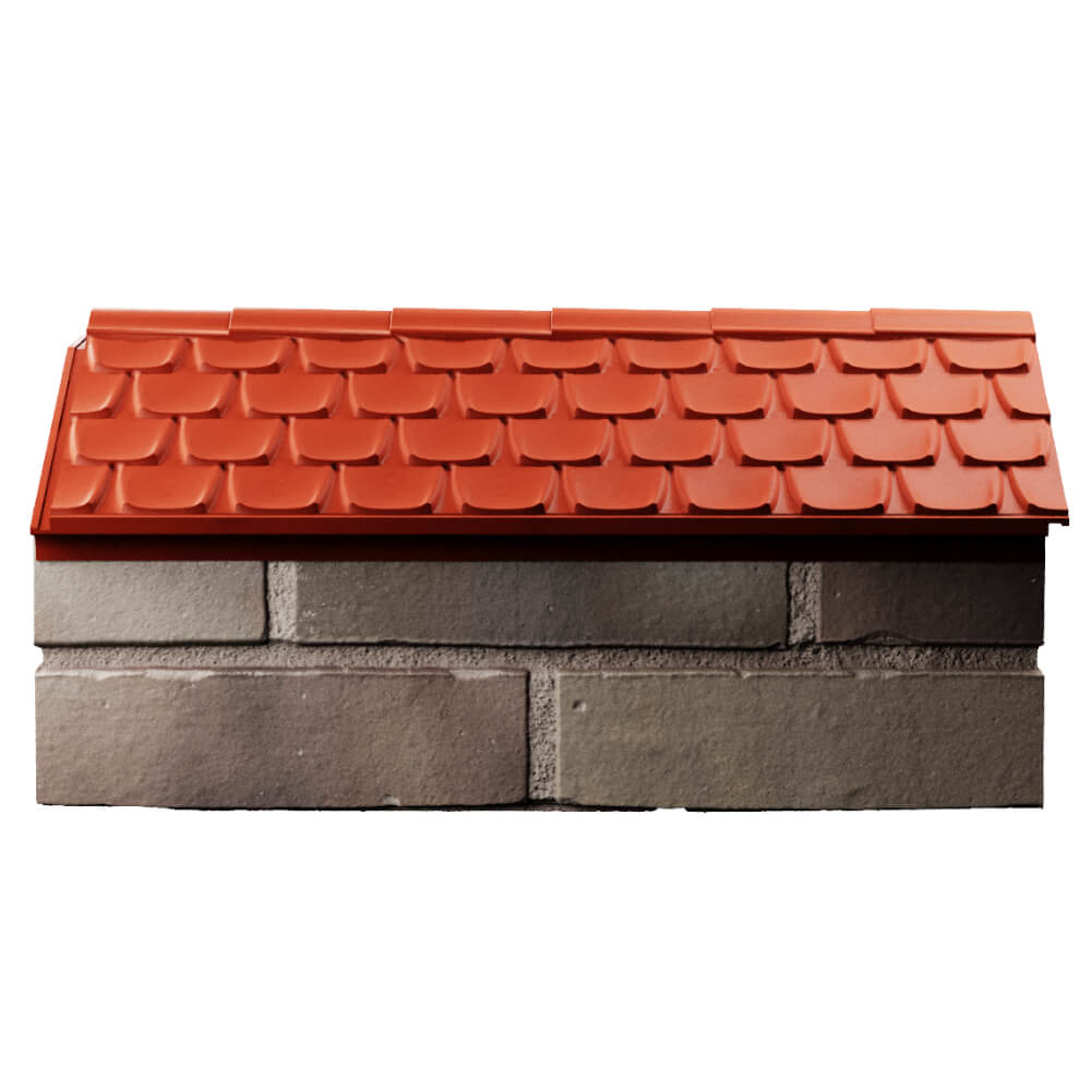 Парапет Zking Эльбрус Красный с посадкой на 1 кирпич (255мм) в Геленджике фото