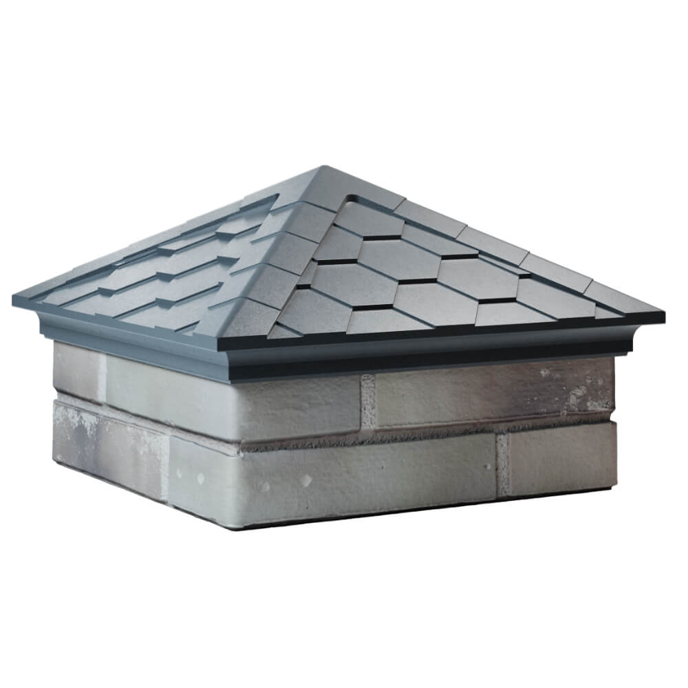 Колпак Zking Эверест Серый на столб 1.5х1.5 кирпича (390х390мм) в Геленджике фото