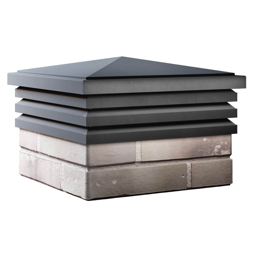 Колпак Zking Бона ХайТек Серый на столб 1.5х1.5 кирпича (385х385мм) в Геленджике фото