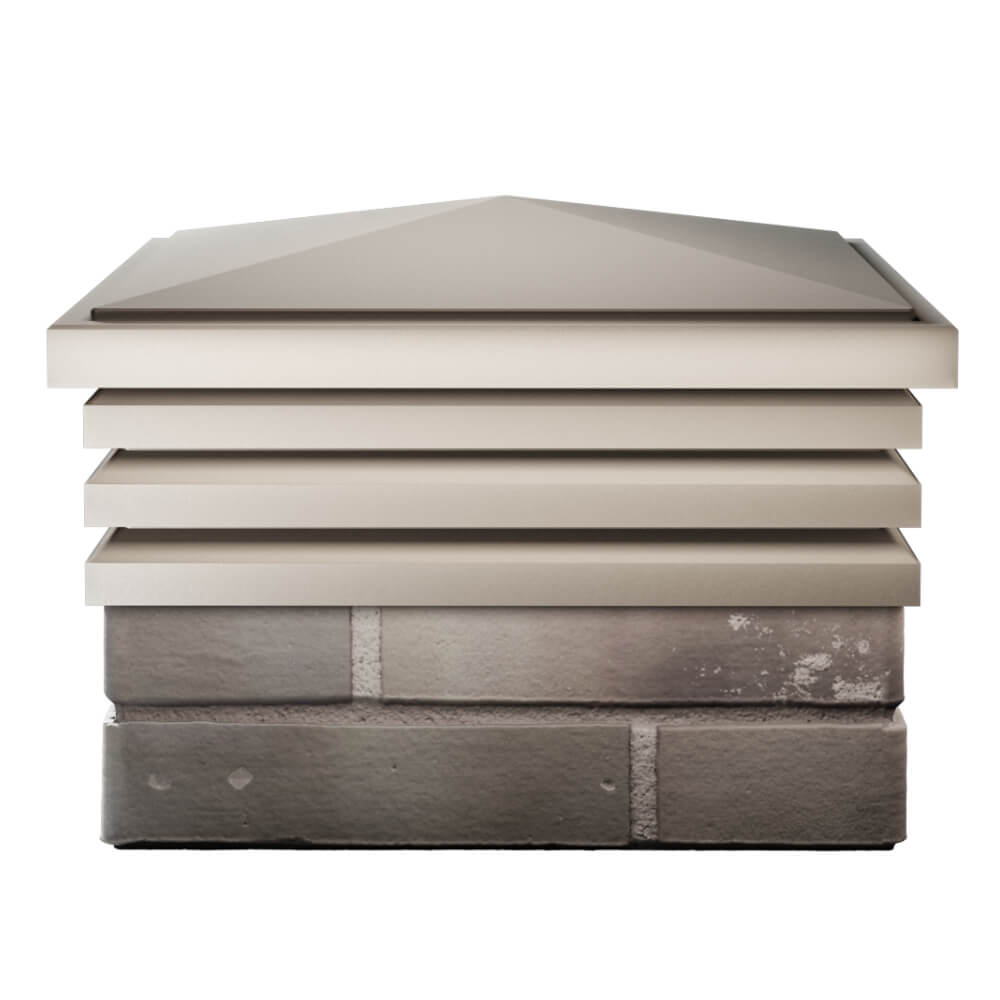 Колпак Zking Бона ХайТек Бежевый на столб 1.5х1.5 кирпича (385х385мм) Геленджик фото