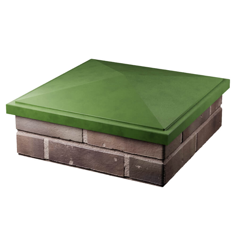 Колпак Zking БонаМоно Зеленый на столб 2х2 кирпича (515х515, 530х530мм) в Геленджике фото