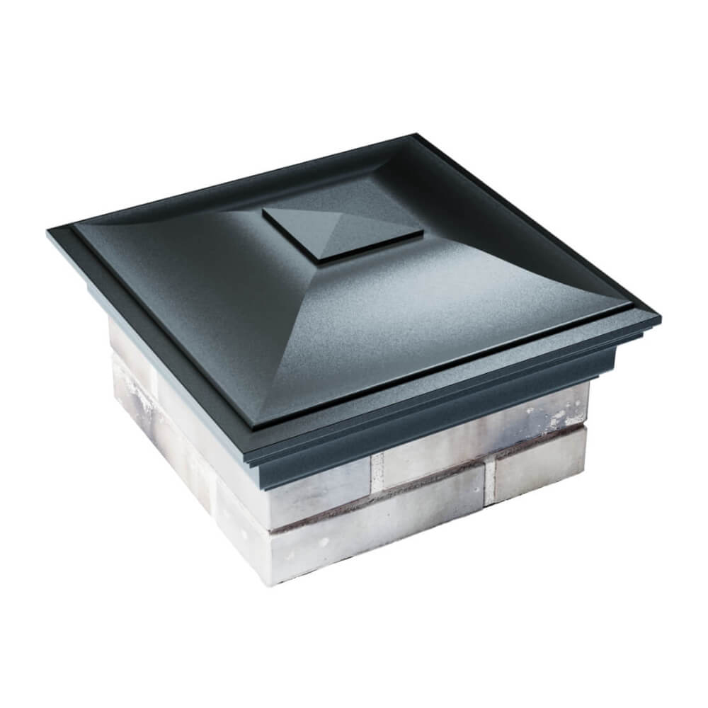 Колпак Zking Монблан Черный на столб 1.5х1.5 еврокирпича 0.7НФ (355х355мм) в Геленджике фото