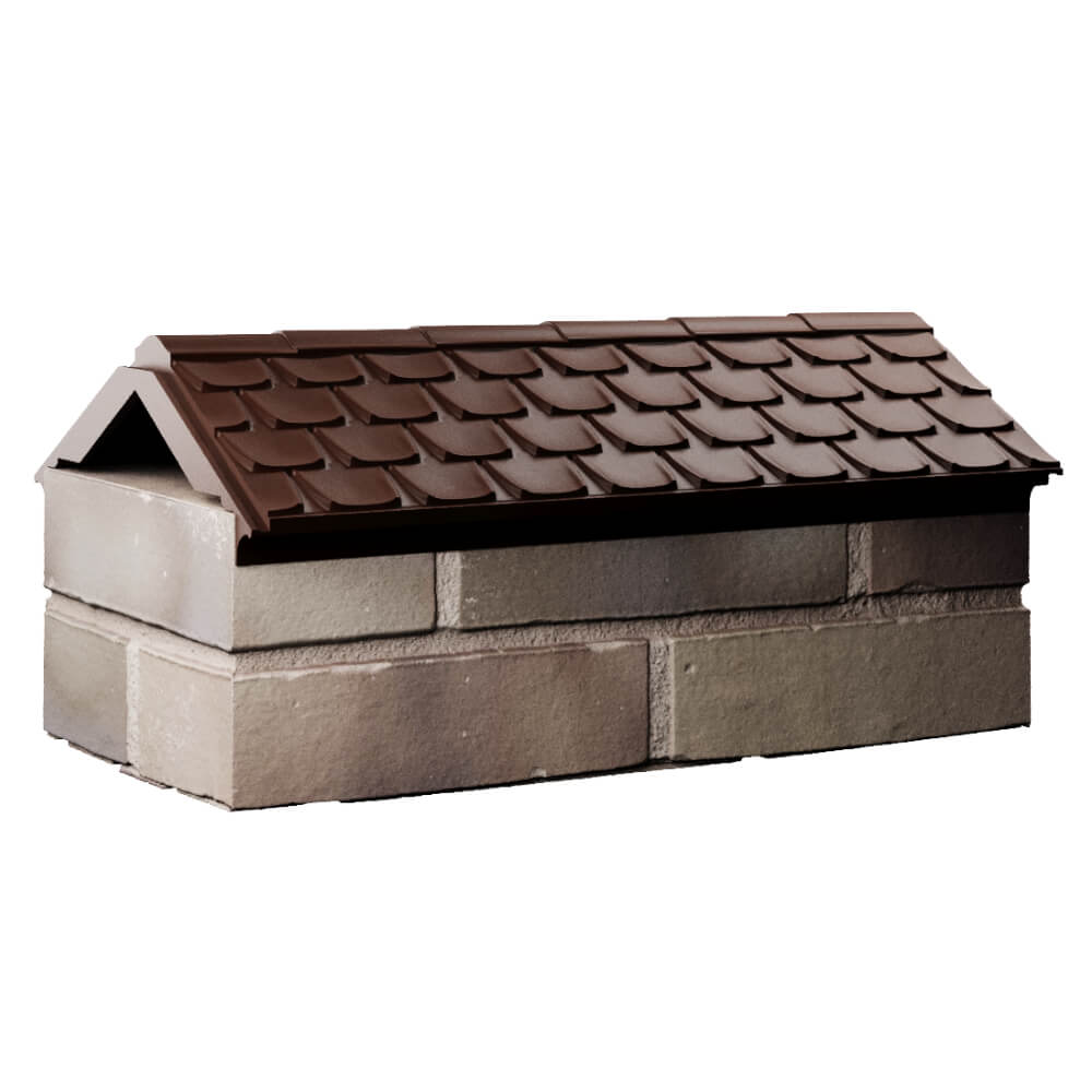 Парапет Zking Эльбрус Коричневый с посадкой на 1 кирпич (255мм) Геленджик фото