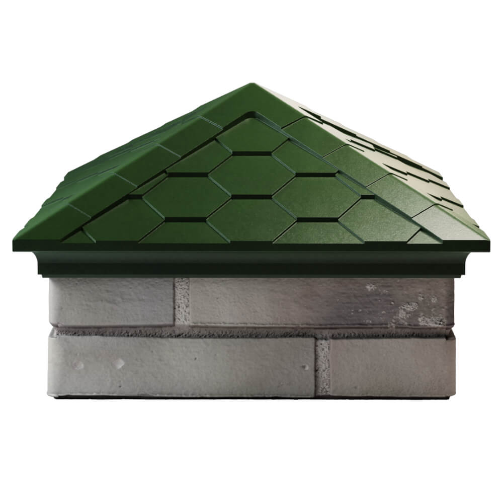 Колпак Zking Эверест Зеленый на столб 1.5х1.5 кирпича (390х390мм) Геленджик фото