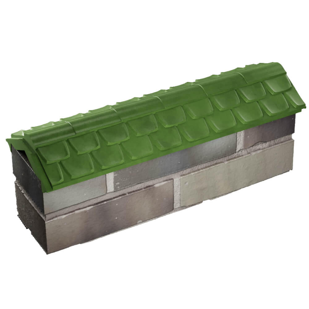 Парапет Zking Эльбрус Зеленый с посадкой на 0.5 кирпича (130мм) в Геленджике фото